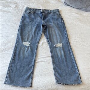 Distressed Blue Jeans